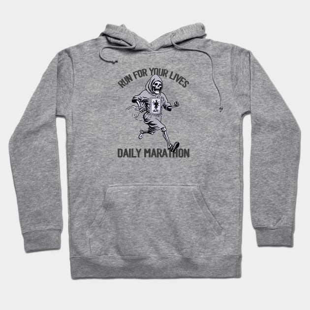 Grim Reaper's Marathon Mayhem Hoodie by kingkongmatsing